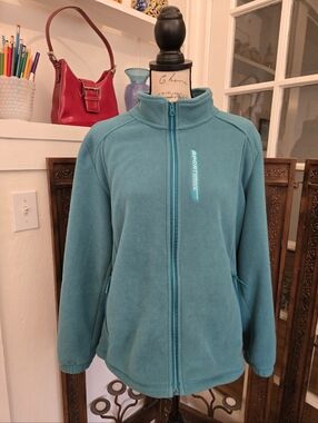 Teal/Green SportOutdoor Fleece Zip Jacket, Sz 3XL